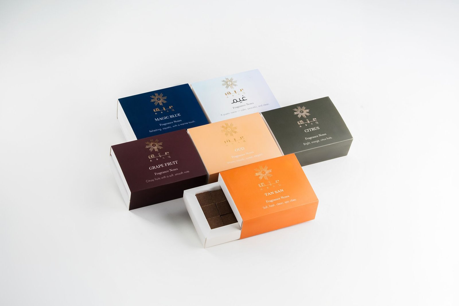 ABAQ bakhoor gift boxes – studio product photography